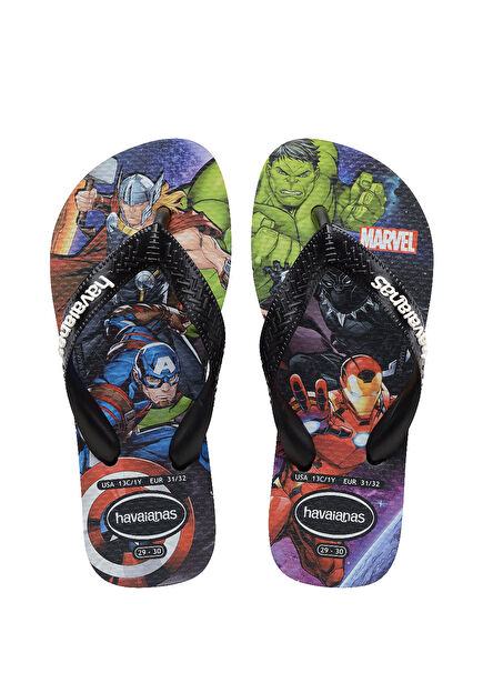 Marvel Iı Black Kids Beach Slippers