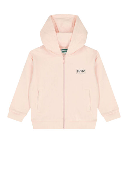 Pembe Kapüşonlu Çocuk Sweatshirt