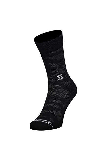AS Trail Camo Crew Black Unisex Sports Socks