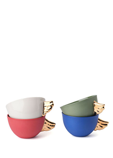 Volans Porselen 4'lü Kahve Fincanı