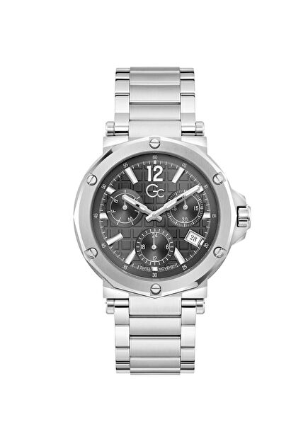 GCY53010G2M Metalik Gri Çelik Erkek Kol Saati