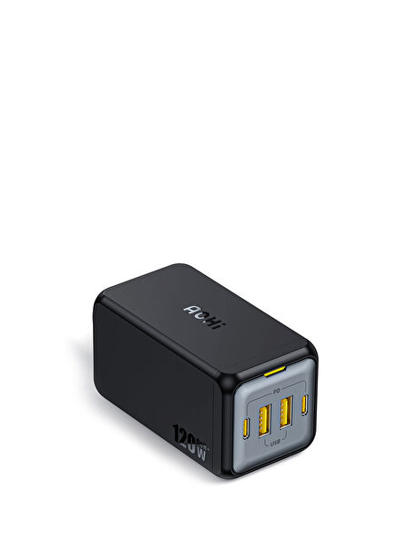 Magcube 4 Portlu Masaüstü USB Şarj İstasyonu Siyah GaN+ Hızlı Şarj Cihazı 120 W