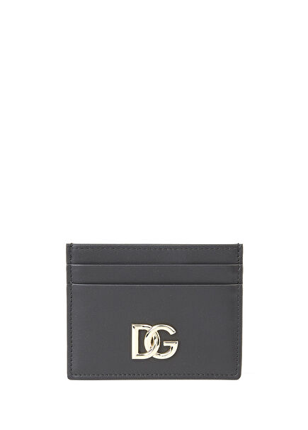 Siyah Logolu Kadın Deri Kartlık