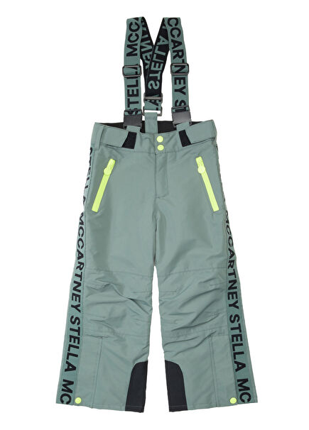 Yeşil Logolu Erkek Çocuk Kayak Pantolonu