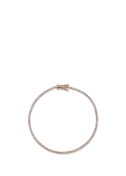 Su Yolu 14 Ayar Beyaz Altın Kadın Pırlanta Bileklik