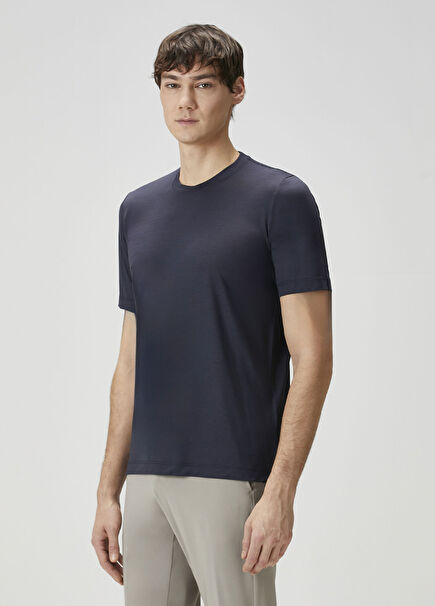 James Lacivert Yün T-shirt
