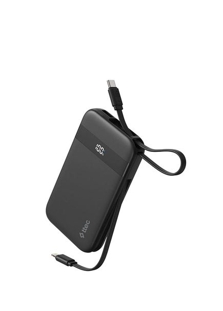 ReCharger Pro LCD 10.000mAh PD 30W Lightning ve USB-C Dahili Kablolu Taşınabilir Hızlı Şarj Powerbank