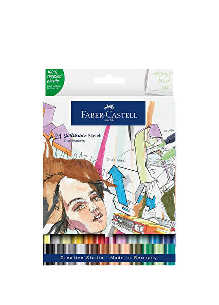 Goldfaber Sketch Çift 0.6 mm Fineliner Uçlu Markör Seti