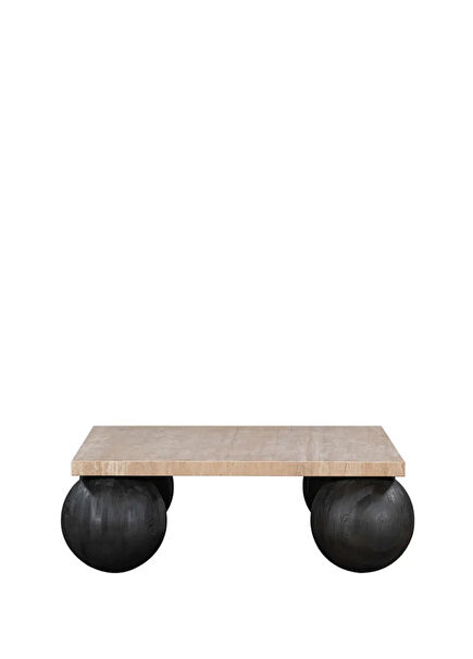 Travertine Wooden Coffee Table