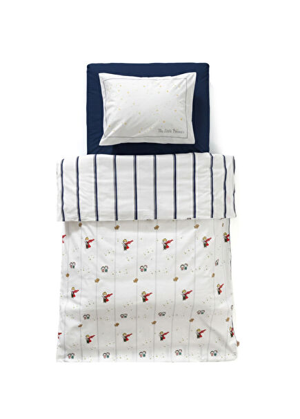 Küçük Prens Desenli %100 Pamuk Bebek Çocuk Nevresim Takımı 100 x 150 cm