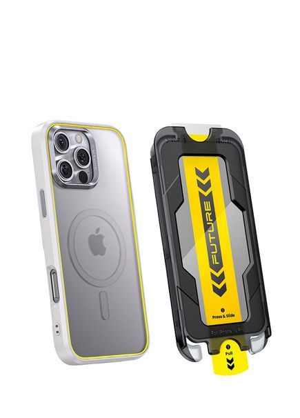 The Future Iphone 16 Pro Max White Full Coverage Shatterproof Tempered Glass Protection Screen Protector