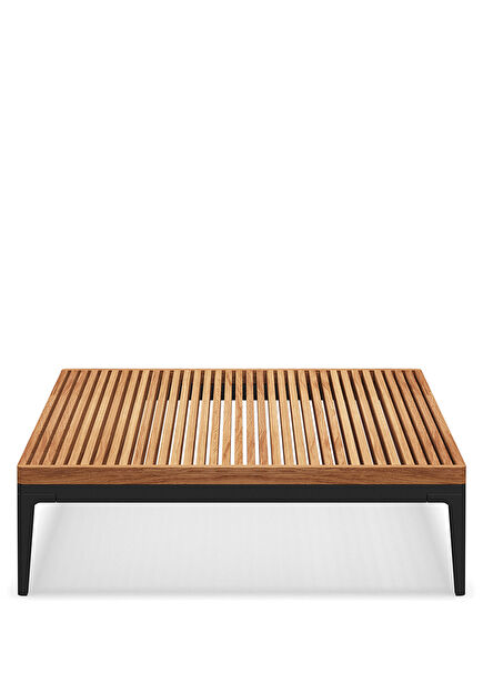Grid Meteor Teak Alüminyum Bahçe Orta Sehpa 103 x 103 cm