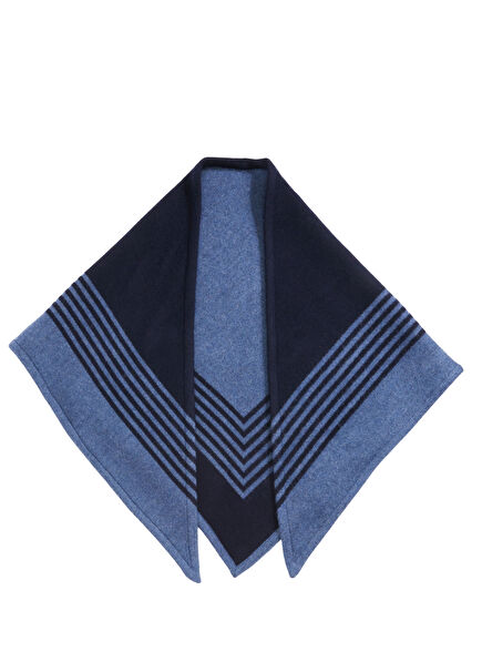 Navy Blue Men's Wool Scarf