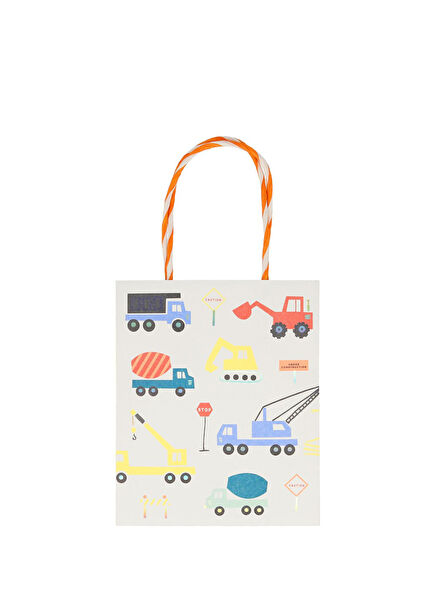 İnşaat Parti Desenli 8'li Çanta