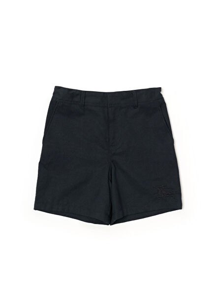 Siyah Pamuklu Unisex Çocuk Şort