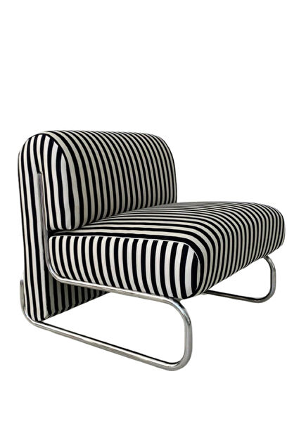 Phili Siyah Beyaz Çizgili Berjer