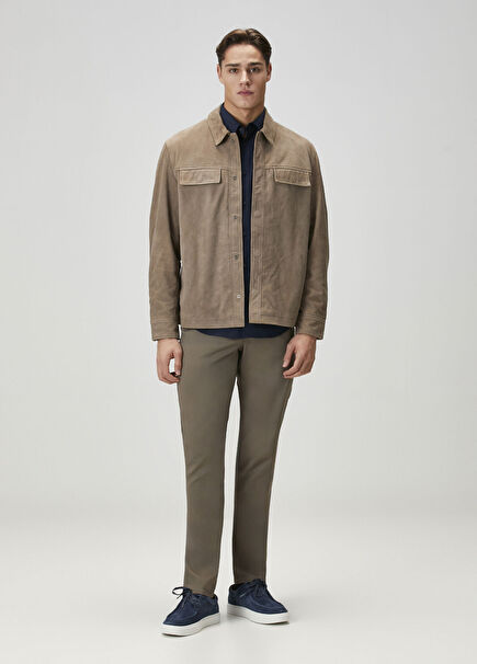 Slim Fit Grey Stretch Trousers