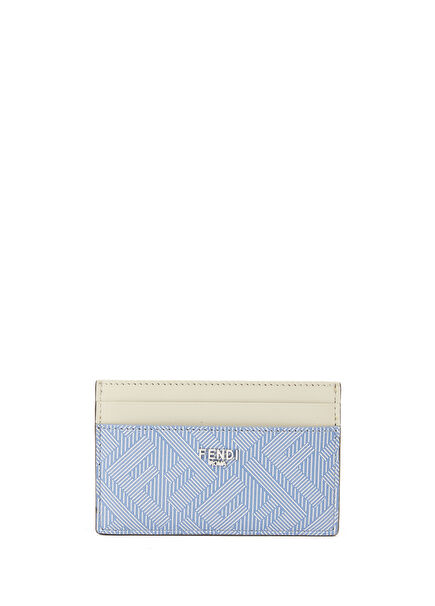 Blue Beige Men's Leather Card Holder