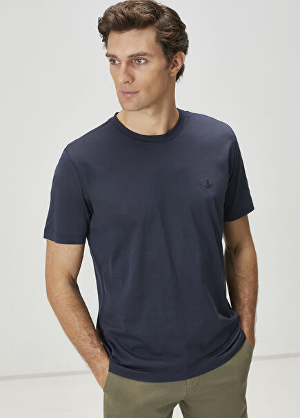 Relaxed Fit Navy Blue T-Shirt