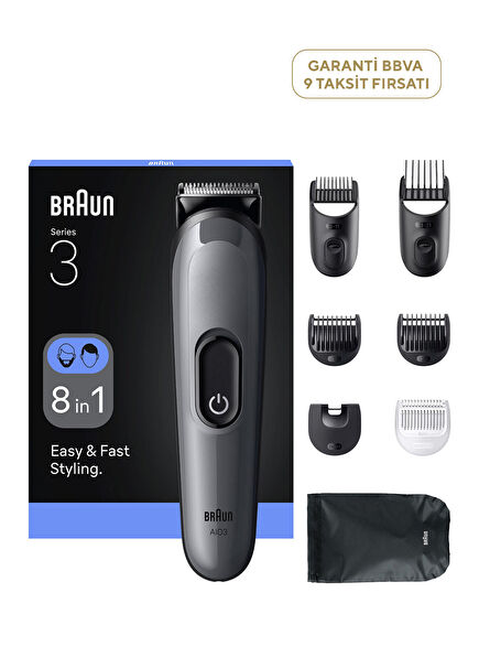 Hepsi Bir Arada Series 3 8’i 1 Arada Tıraş Kiti AIO3540
