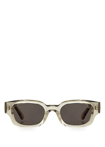 Grinde Transparan Kahverengi Asetat Unisex Güneş Gözlüğü