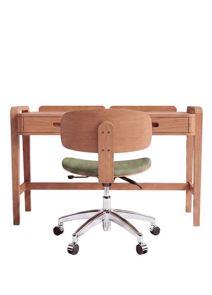 Demce + Fila Teak Rengi Ofis Çalışma Masa Sandalye Seti