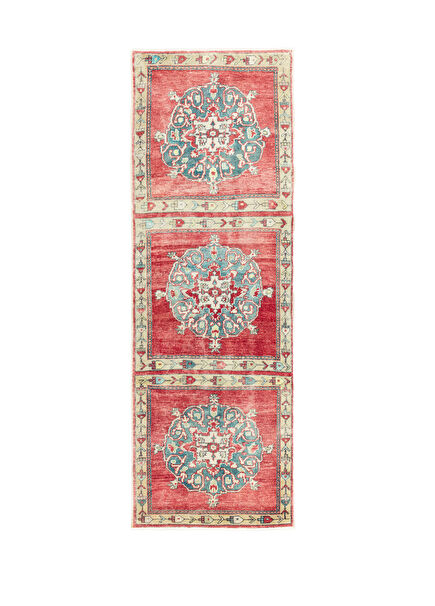 Krista Madalyon Desenli El Dokuma Yolluk 81 x 240 cm