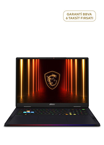 Raider A18 HX A9WIG-092TR Ryzen 9-9955HX3D 64GB RAM 2TB SSD 16GB GeForce RTX5080 18" UHD+ MİNİLED 120Hz Windows 11 Home Gaming Laptop