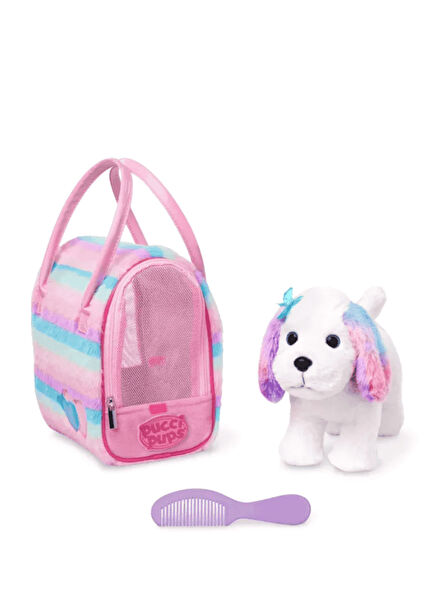Maltese and Striped Bag Plush Toy