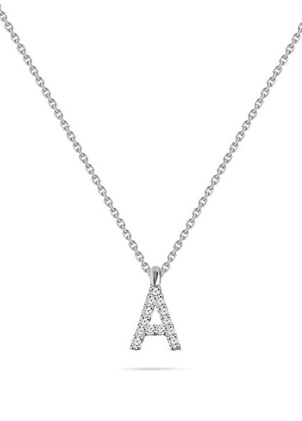 14 Carat Women's Diamond Necklace with Letter A