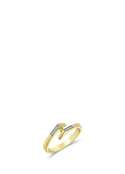 Galaxy Cross Diamond 14K Gold Women's Ring