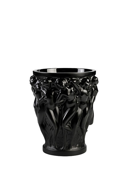 Bacchantes Small Black Crystal Vase