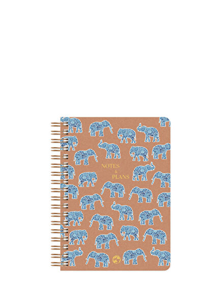 Utopia Elephant Flat Spiral Notebook