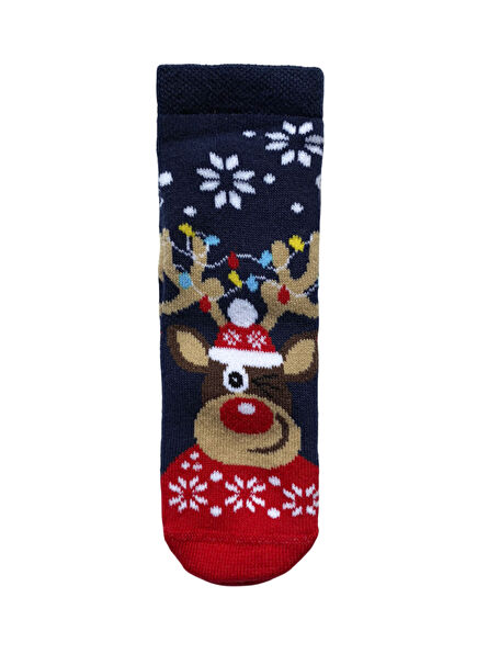 Reindeer Red Christmas Themed Unisex Children's Socks