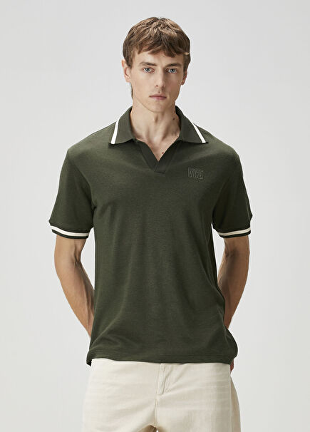 Haki Polo Yaka T-shirt