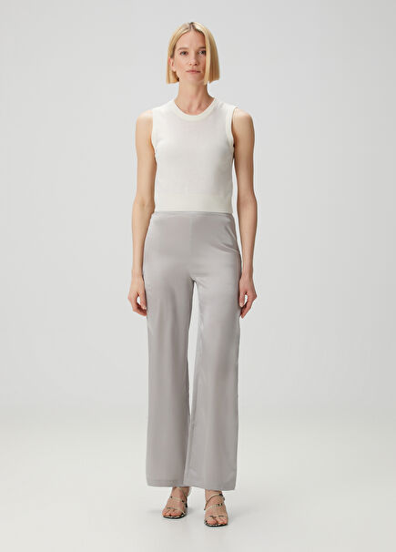 Jonille Silver Silk Pants