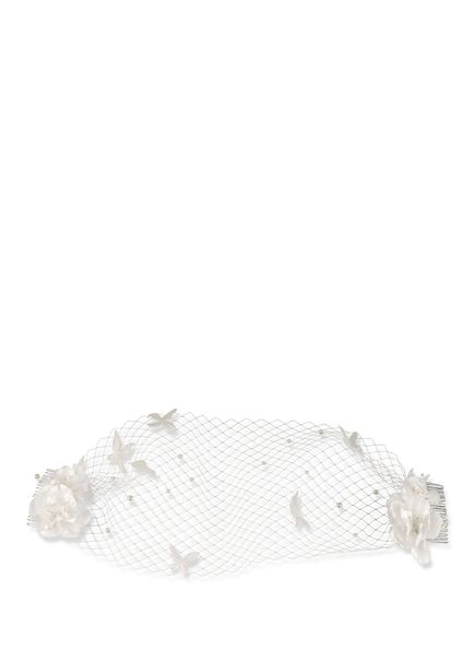 Dreamy White Satin Silk Tulle Veil Accessory