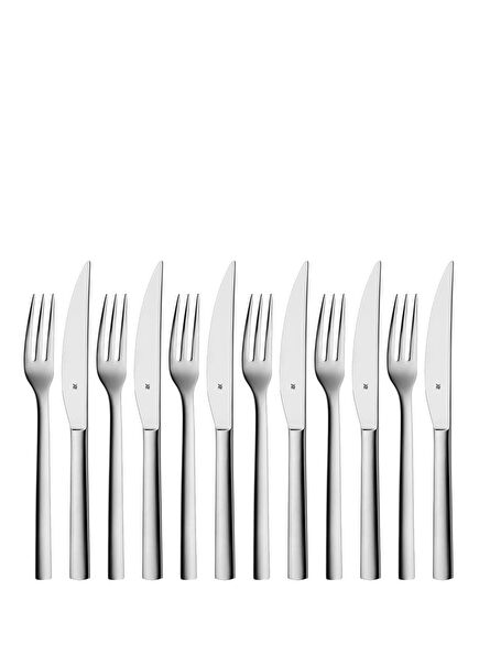 Nuova 12-Piece Stainless Steel Meat and Pizza Cutlery Set
