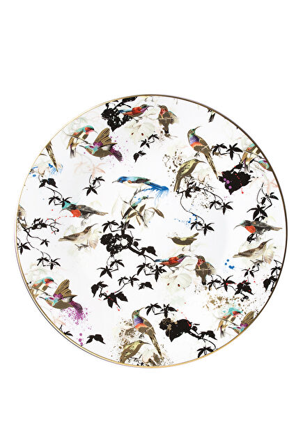 Garden's Birds Bird Patterned Porcelain Serving Plate & Supla 32 cm