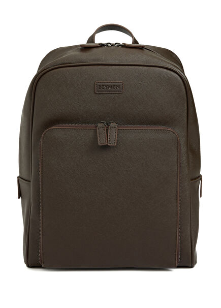 Kahverengi Logolu Erkek Sırt Çantası