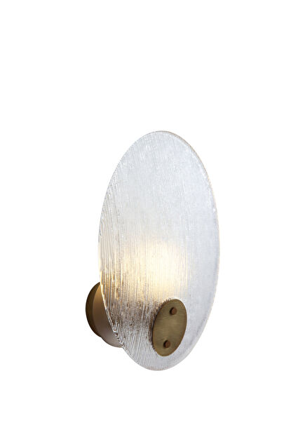 Ghana Tumbled White Frosted Glass Sconce
