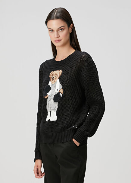 Polo Bear Siyah Kazak