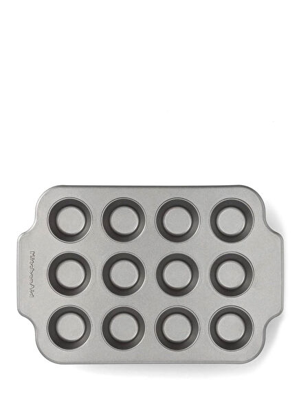 Grey Steel 12-Piece Mini Muffin Tin
