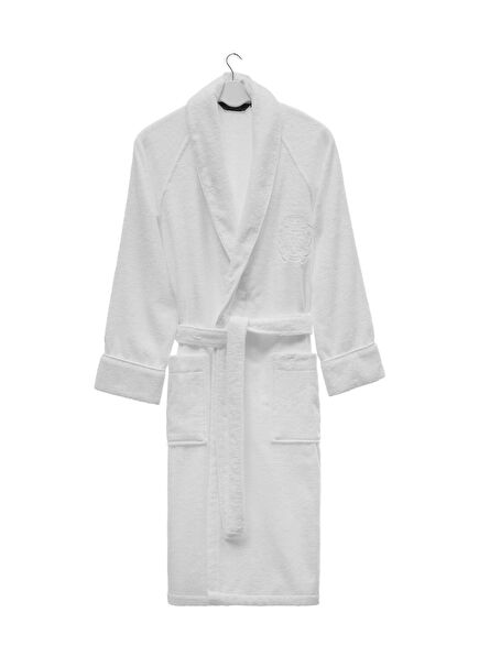 Deluxe Beyaz Pamuklu Erkek Bornoz