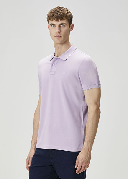 Lila Polo Yaka T-shirt