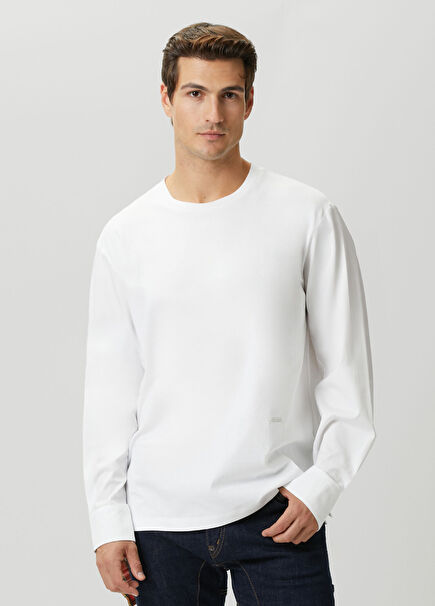 White Hybrid Long Sleeve T-Shirt