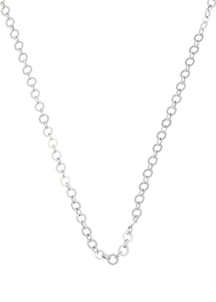Octagonal Chain Necklace in Silver