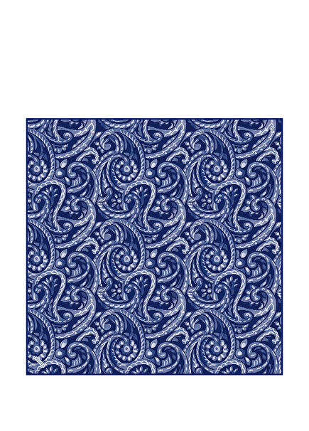 Paisley Wave Patterned Twill Silk Women's Scarf