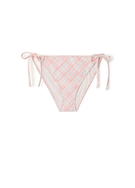 Pembe Check Kadın Bikini Altı