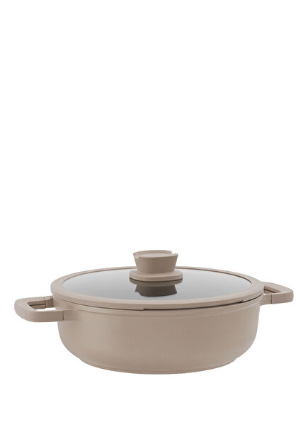 Leo Stone Latte Cast Iron Rice Pot 28 cm